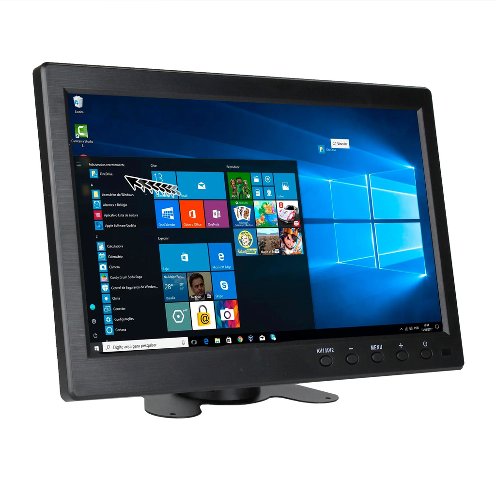 Tela Monitor Automotivo 10.1 Polegadas HD USB Haiz HZ-101HD