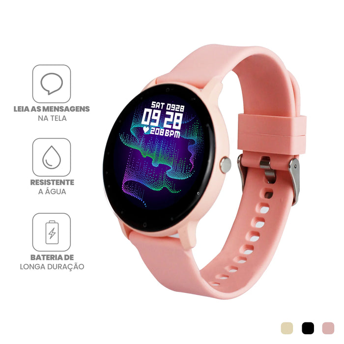 Haiz Smartwatch Relógio Inteligente Android e Ios IP67 44mm My Watch I Fit Rosa HZ-ZL02D