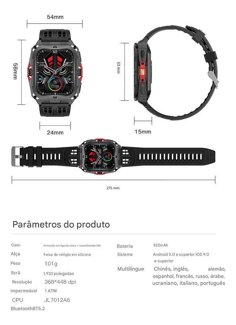 Smartwatch Relógio Inteligente Hz-191