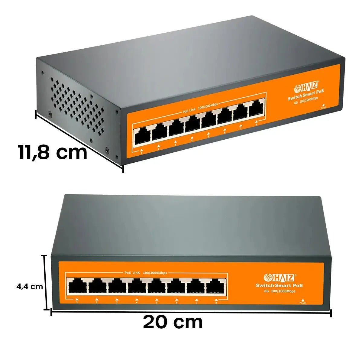 Switch Poe Haiz 8 Portas Gigabit 10/100/1000mbps
