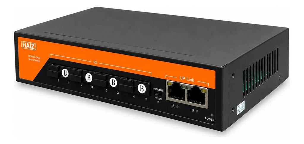 Switch Fibra Óptica Haiz Hz-04gsc-2rg 4 Sc + 2 Rj45 Gigabit