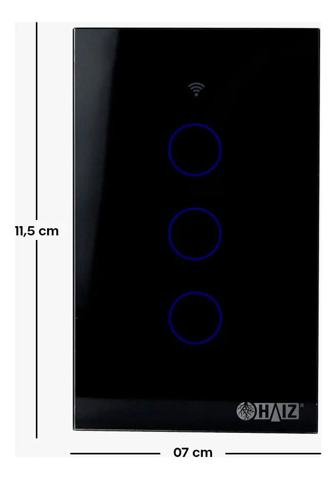 Interruptor Inteligente HZ-WS3 Preto