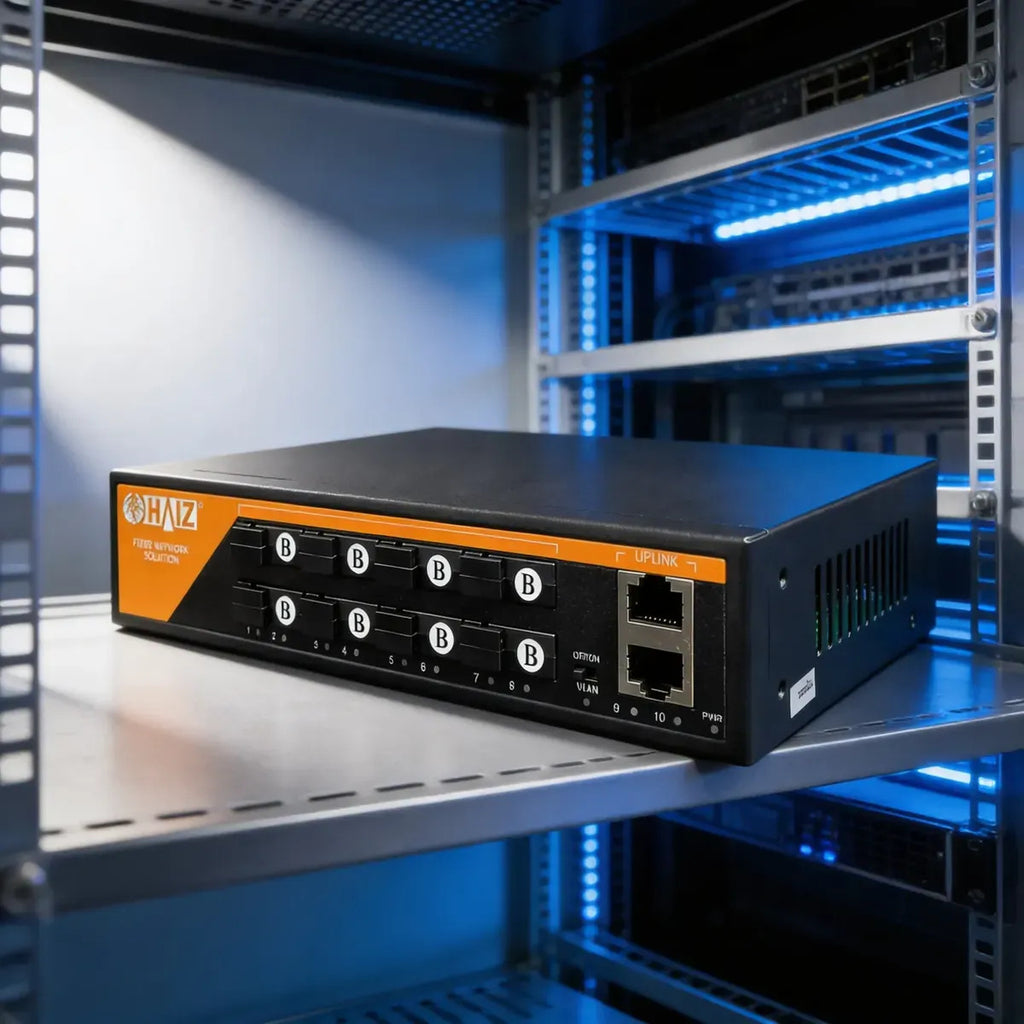 Switch Fibra Optica Haiz Hz-08fsc-2rg-20km 8 Sc +2 Gigabit