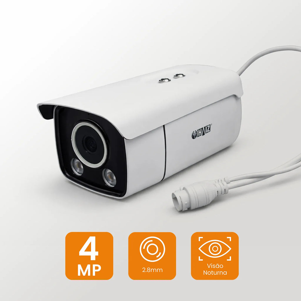 Câmera Bullet Ip 4mp Poe Full Color Detecção Inteligente