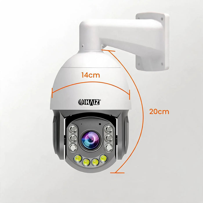 Câmera Speed Dome 5mp Ptz 20x Full Color Ip Poe Externa Branco
