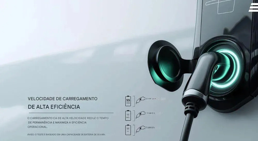 Carregador Veicular Carro Elétrico 22kw Wallbox Tipo 2 Dahua Preto 380v (ac 400v ±15%)