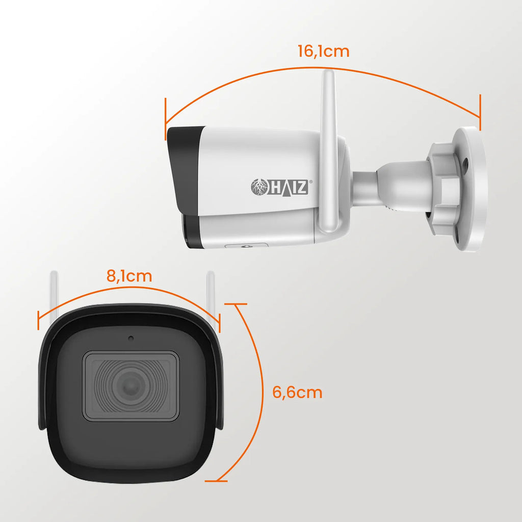 Câmera De Segurança Ip Wi-fi Bullet 2mp Áudio Haiz Hz-h32wn