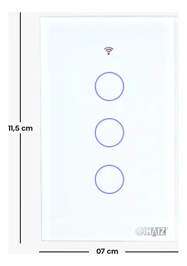 Interruptor Inteligente Touch 3 Botões Haiz Hz-ws3