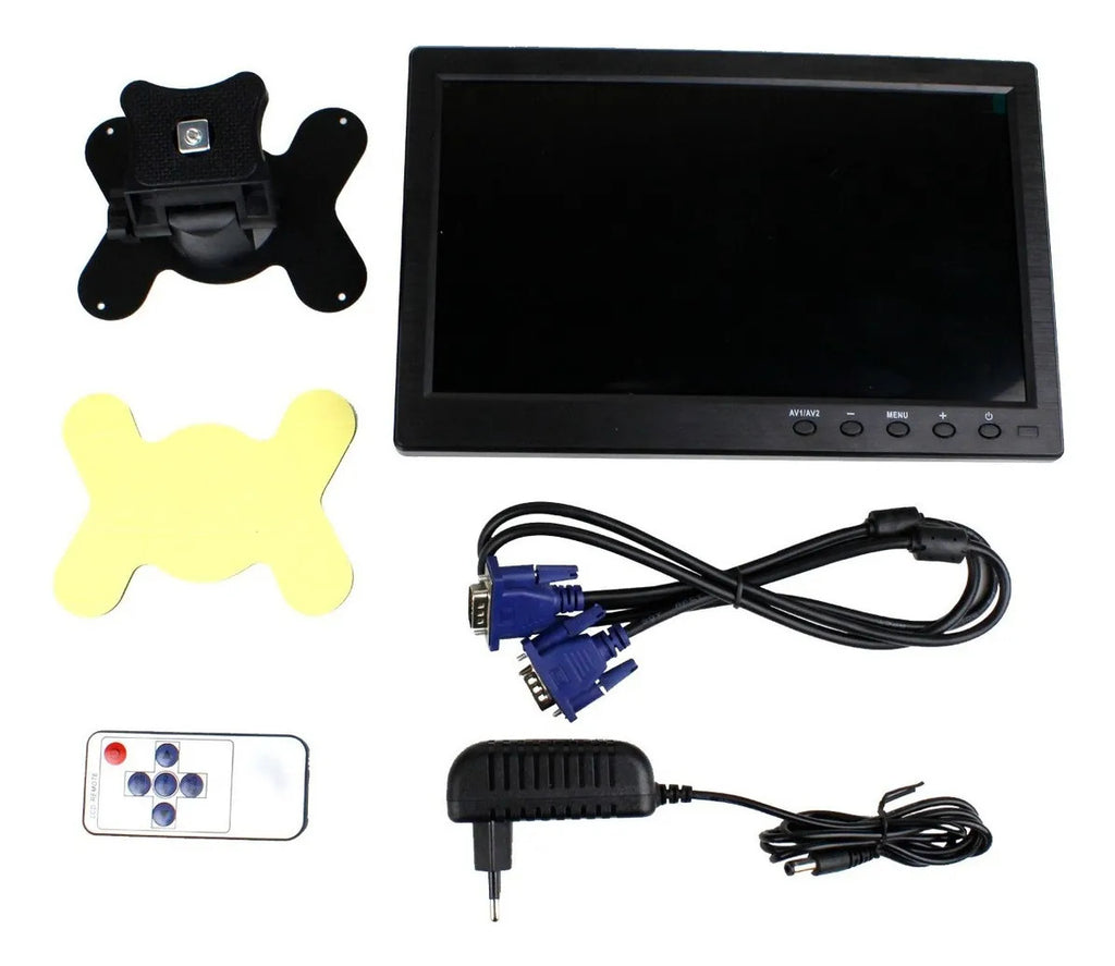Monitor Automotivo 10.1 Polegadas Colorido Hdmi/vga/usb Haiz Preto