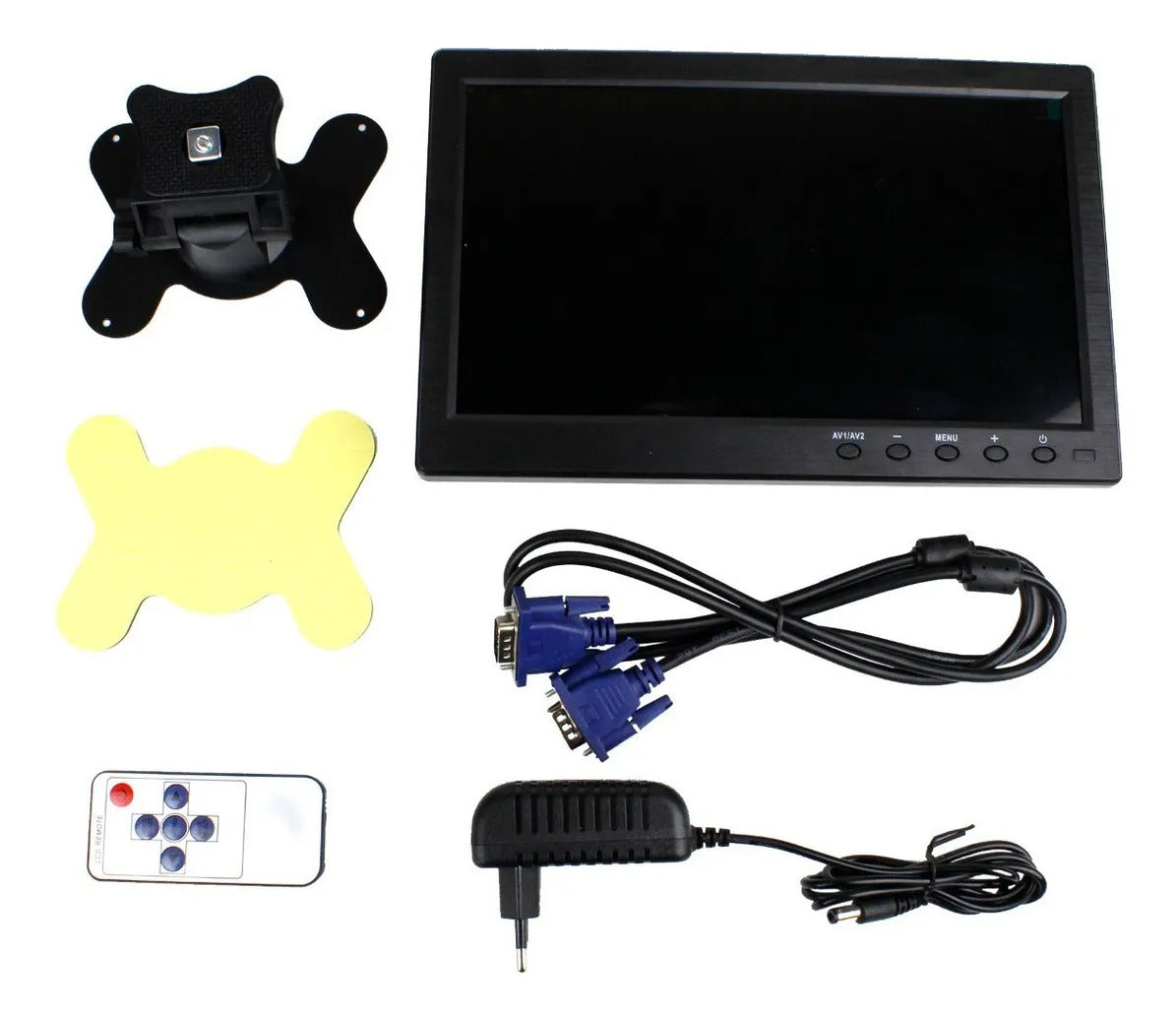 Monitor Automotivo 10.1 Polegadas Colorido Hdmi/vga/usb Haiz Preto