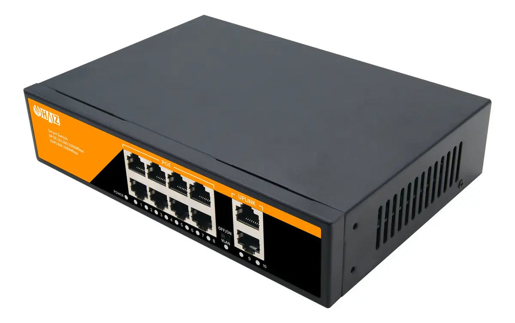 Switch Poe Haiz Com 8 Portas Poe + 2 Portas Up Link