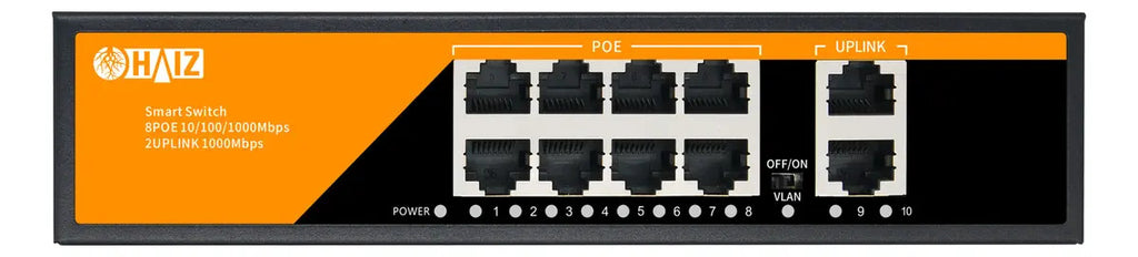 Switch Poe Haiz Com 8 Portas Poe + 2 Portas Up Link