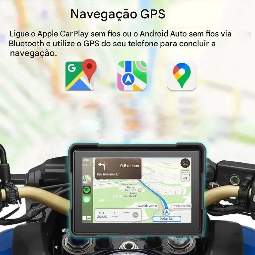 Central Multimídia 5  Moto Haiz V553dvr Carplay Android Auto