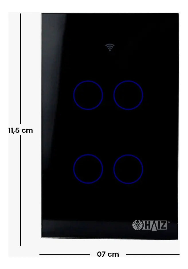 Interruptor Inteligente HZ-WS4 Preto