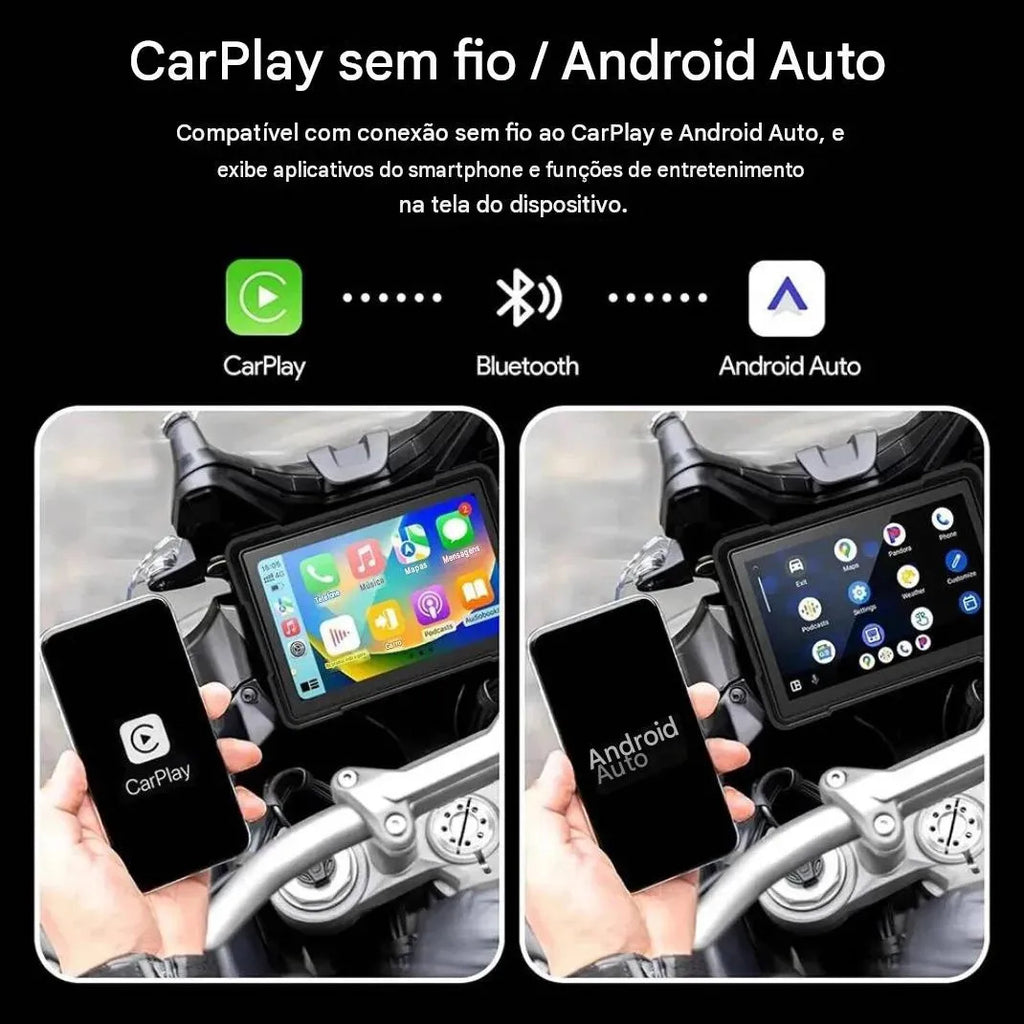 Central Multimídia 5  Moto Haiz V553dvr Carplay Android Auto