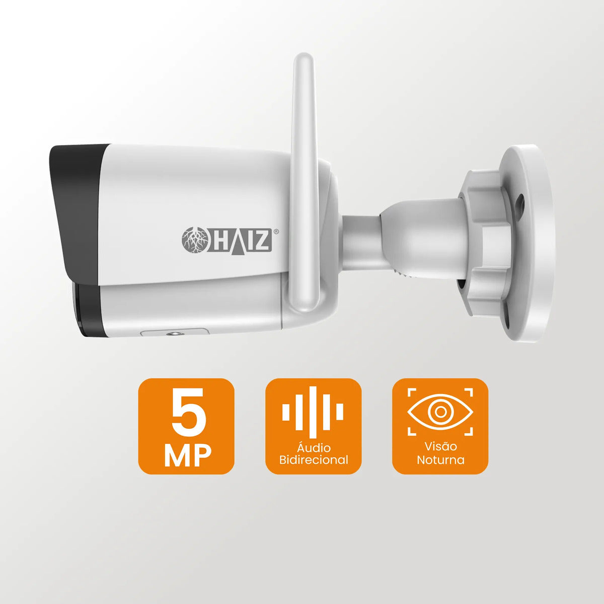 Câmera De Segurança Ip Wi-fi Bullet 2mp Áudio Haiz Hz-h32wn