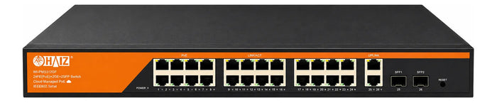 Switch Poe Haiz 24 Portas 2 Uplink 2 Sfp Gigabit Hz-24g22gb