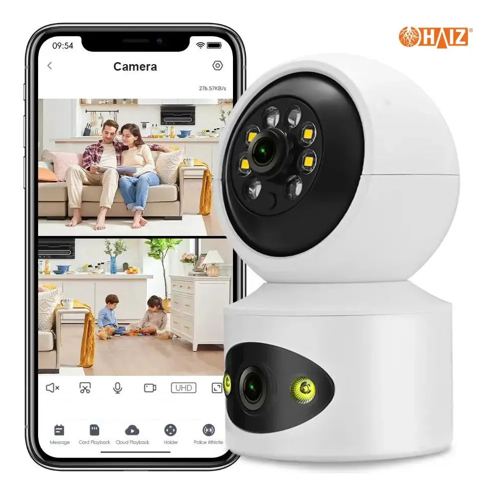 Câmera Segurança Wifi Babá Haiz Hz-x1-p45 Visão Noturna 360 Branco