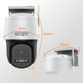 Câmera De Segurança Ip Dome 3.6mm Wifi 3mp Infra Com Audio