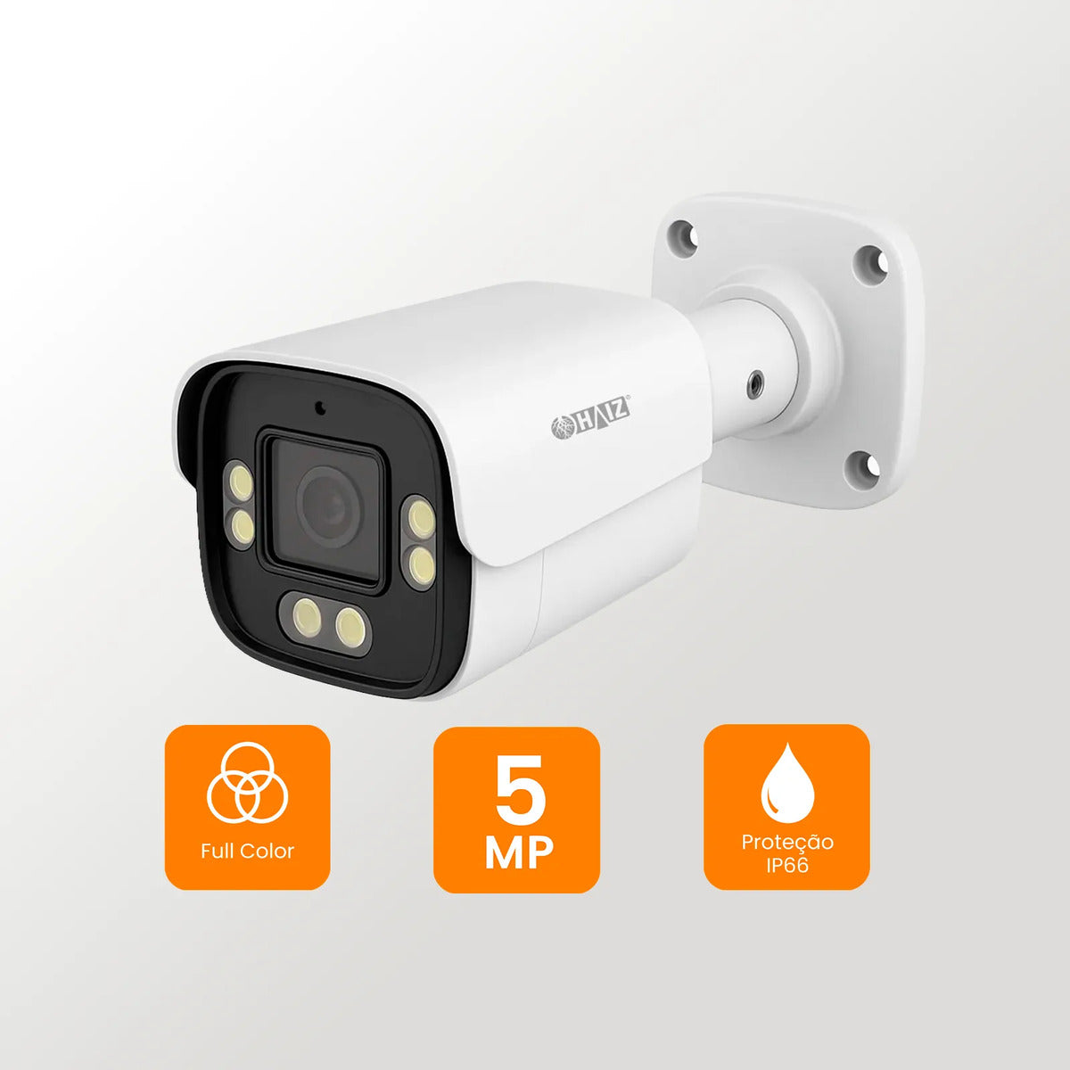 Câmera Segurança Ip 5mp Haiz Hz-a33ipc Onvif Hd Ia Branca