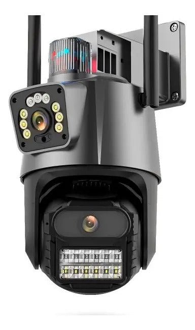 Câmera De Segurança Haiz Externa Ip Dome Lente Dupla Wi-fi 3,6mm 4mp Ip66 Sirene Hz-s6