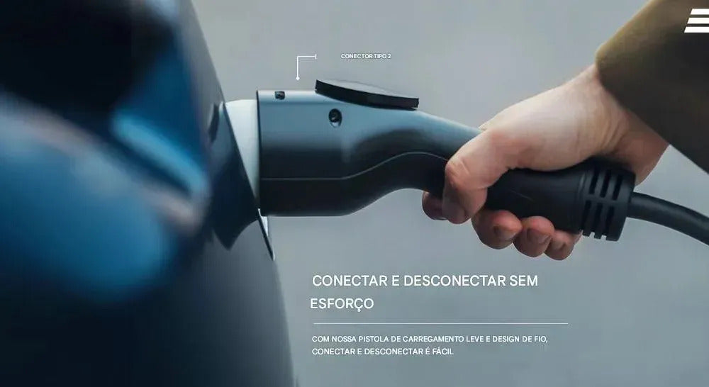 Carregador Veicular Carro Elétrico 7kw Wallbox Tipo 2 Dahua Preto