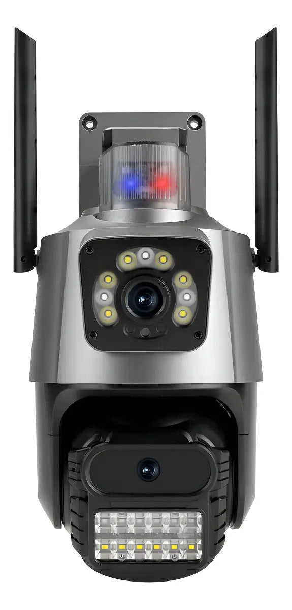 Câmera De Segurança Haiz Externa Ip Dome Lente Dupla Wi-fi 3,6mm 4mp Ip66 Sirene Hz-s6