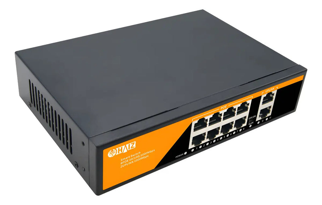 Switch Poe Haiz Com 8 Portas Poe + 2 Portas Up Link