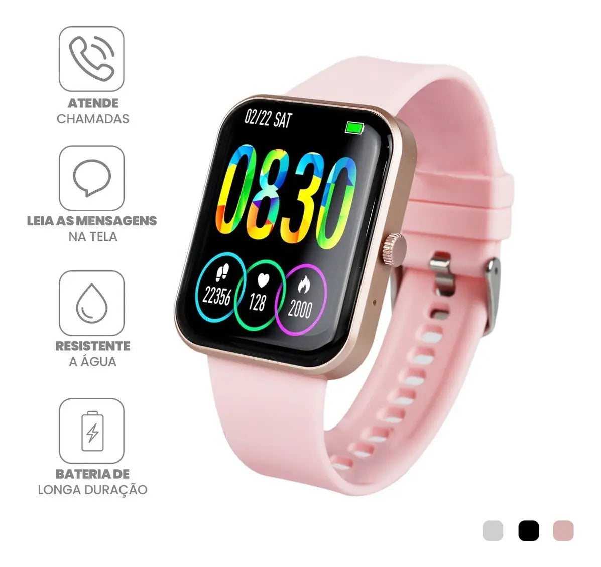 Smartwatch Relógio Inteligente Haiz My Watch I Pro Rosa