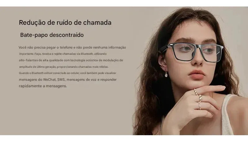 Smartglass Óculos Inteligente Haiz Hz-m1a1 Musica E Chamadas