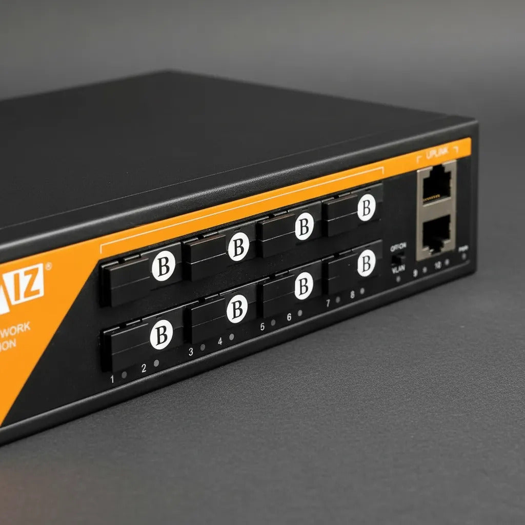 Switch Fibra Optica Haiz Hz-08fsc-2rg-20km 8 Sc +2 Gigabit
