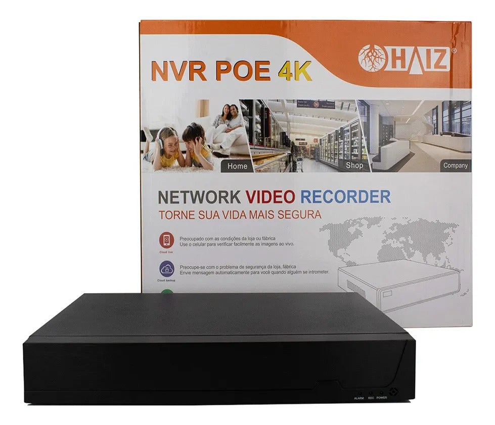 Nvr Poe Haiz Gravador Digital 16 Canais 5mp Com  Hdmi E Vga 127/220v
