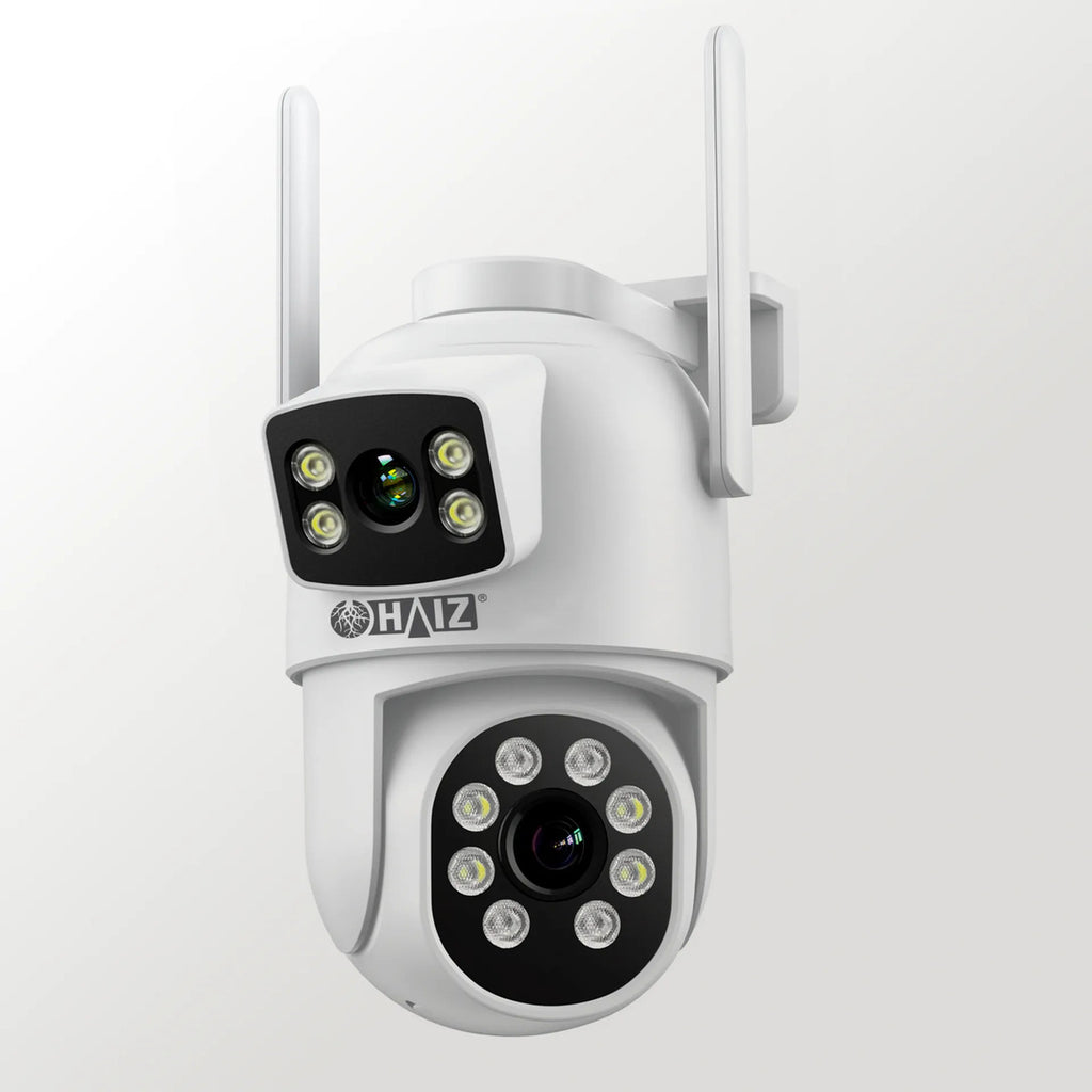 Câmera Segurança Ip 3mp Haiz Hz-a9 Ir Audio E Visão Noturna  Branco