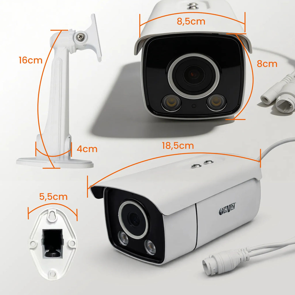 Câmera Bullet Ip 4mp Poe Full Color Detecção Inteligente