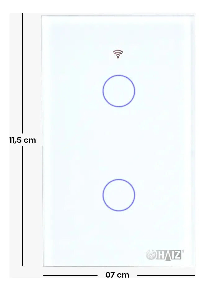 Interruptor Inteligente Touch 2 Botões Haiz Hz-ws2