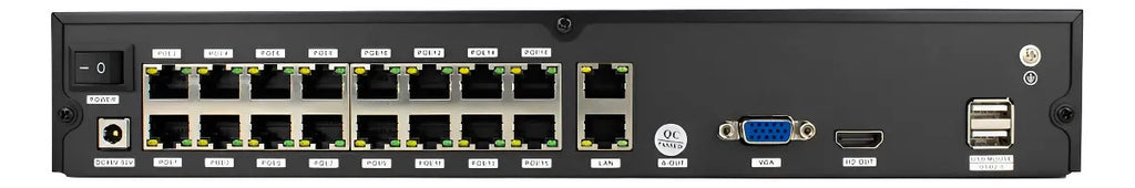 Nvr Poe Haiz Gravador Digital 16 Canais 5mp Com  Hdmi E Vga 127/220v