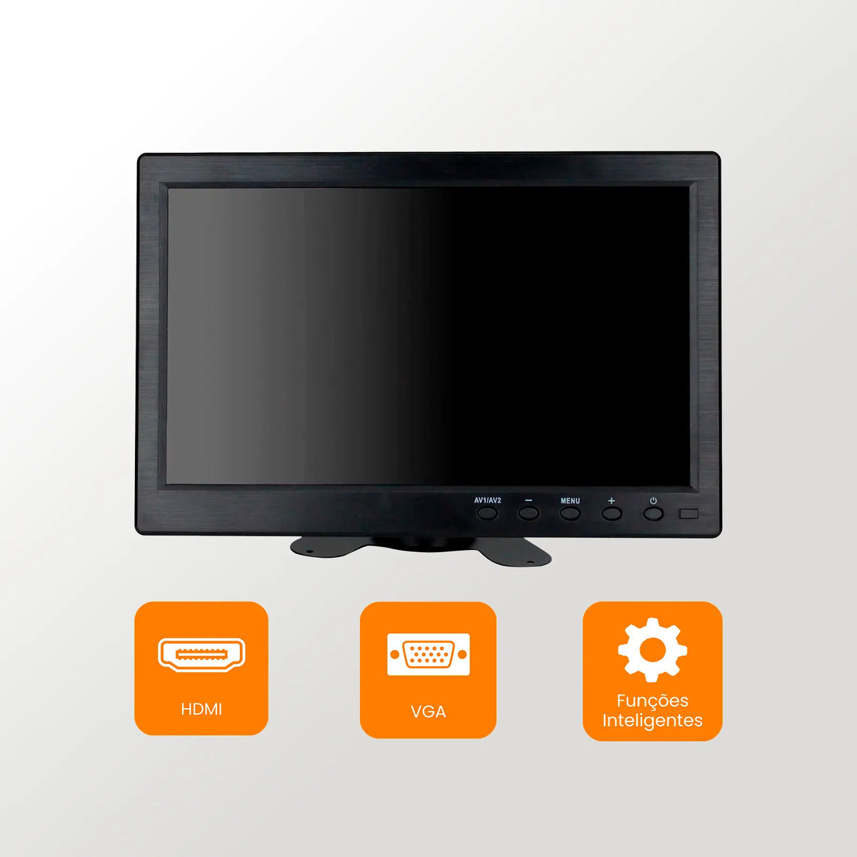 Monitor Automotivo 10.1 Polegadas Colorido Hdmi/vga/usb Haiz Preto