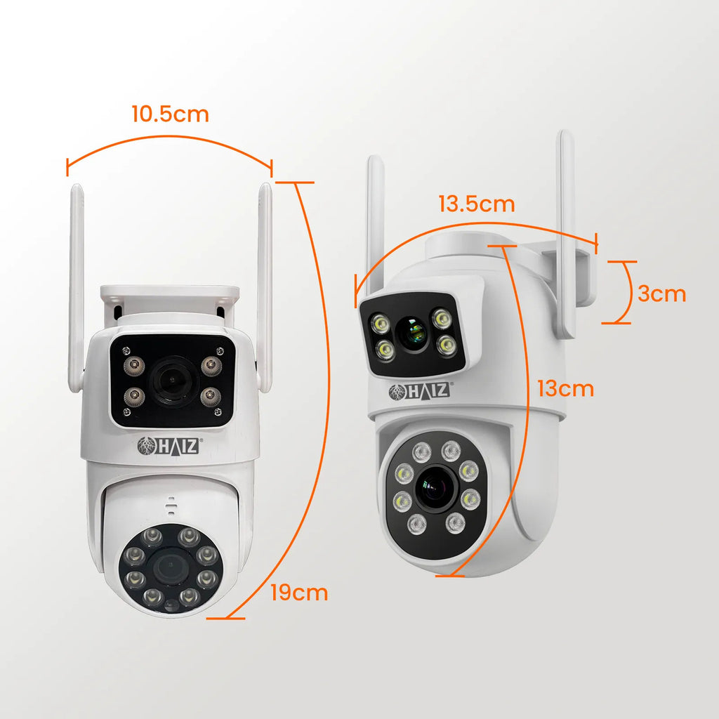 Câmera Segurança Ip 3mp Haiz Hz-a9 Ir Audio E Visão Noturna  Branco