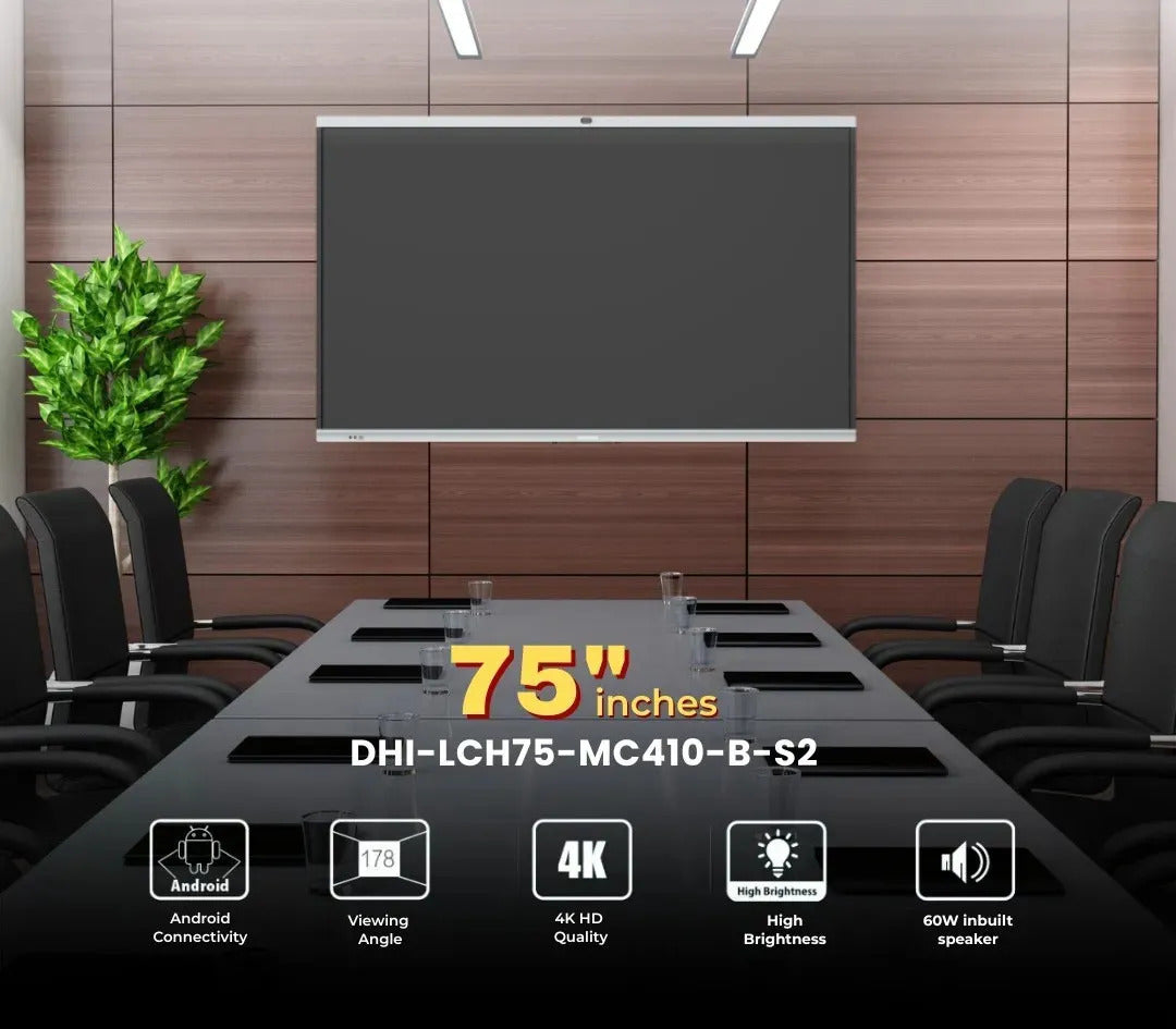 Tela Interativa 75 4k Touch Android 14 Camera 48mp