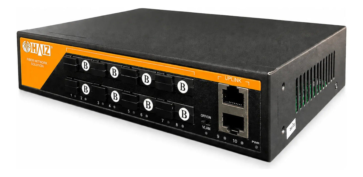 Switch Fibra Optica Haiz Hz-08fsc-2rg-20km 8 Sc +2 Gigabit